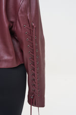 CHIODO IN PELLE LONDON LACCETTI BORDEAUX - lab22shop