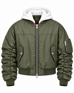 COLLEGE ARRICCIO NYLON OVERSIZE CAPPUCCIO VERDE