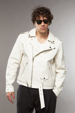 CHIODO IN PELLE NAPPA BIANCO - lab22shop