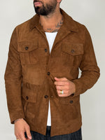 SAHARIANA IN PELLE SCAMOSCIATA