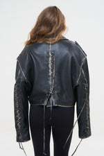 CHIODO IN PELLE LONDON LACCETTI EFFETTO VINTAGE - lab22shop