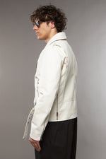 CHIODO IN PELLE NAPPA BIANCO - lab22shop