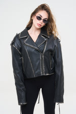 CHIODO IN PELLE LONDON LACCETTI EFFETTO VINTAGE - lab22shop