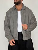 JACKET SCAMOSCIATO CON COLLO CAMICIA - lab22shop