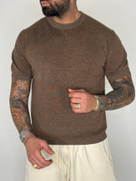 BROWN BASIC TEE