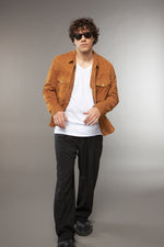 CAMICIA CAMOSCIO TABACCO - lab22shop