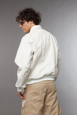 BLAZER COLLO CAMICIA CON TASCONI PELLE LAVATA - lab22shop