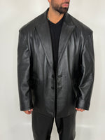 BLAZER OVERSIZE LEATHER - lab22shop