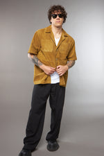 CAMICIA CAMOSCIO VERDE OLIVA - lab22shop