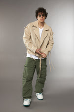 CHIODO OVERSIZE CROSTA CAMOSCIO CREMA - lab22shop