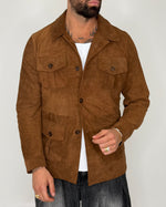 SAHARIANA IN PELLE SCAMOSCIATA