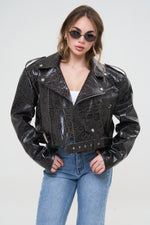 CHIODO CROPPED SPALLINA PITONATO - lab22shop