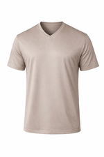 T-SHIRT SCOLLO A V IN FILO DI SCOZIA - lab22shop