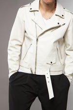 CHIODO IN PELLE NAPPA BIANCO - lab22shop