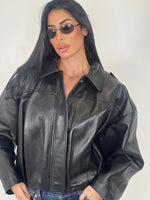 Giacca in pelle bomber