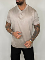 T-SHIRT SCOLLO A V IN FILO DI SCOZIA - lab22shop
