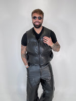 GILET PIUMA CROPPED IN PELLE - lab22shop
