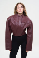 BLAZER TOP SPALLINA BORDEAUX - lab22shop