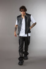 GILET BIKER NERO - lab22shop
