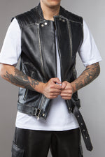 GILET BIKER NERO - lab22shop