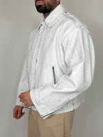 LEATHER JACKET WHITE VINTAGE - lab22shop