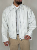 LEATHER JACKET WHITE VINTAGE - lab22shop