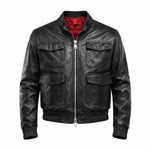 BLAZER MULTI TASCHE NAPPA NERA IN PELLE - lab22shop