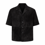 CAMICIA CAMOSCIO NERO - lab22shop
