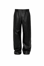OVERSIZE LEATHER PANTS - lab22shop