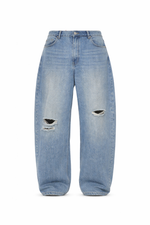 JEANS BAGGY RIPPED WASH - lab22shop