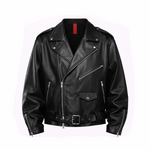 CHIODO OVERSIZE IN PELLE NERO - lab22shop