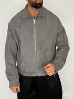JACKET SCAMOSCIATO CON COLLO CAMICIA - lab22shop