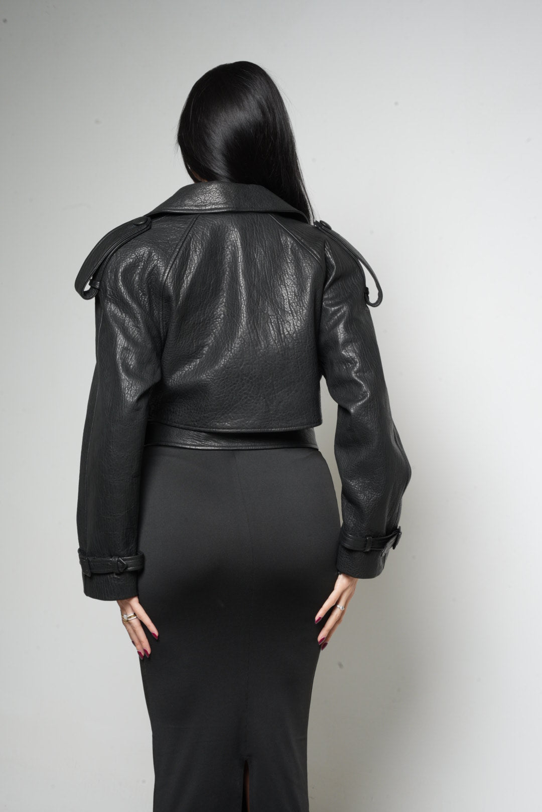 CHIODO CROPPED NERO - lab22shop