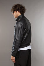BLAZER MULTI TASCHE NAPPA NERA IN PELLE - lab22shop