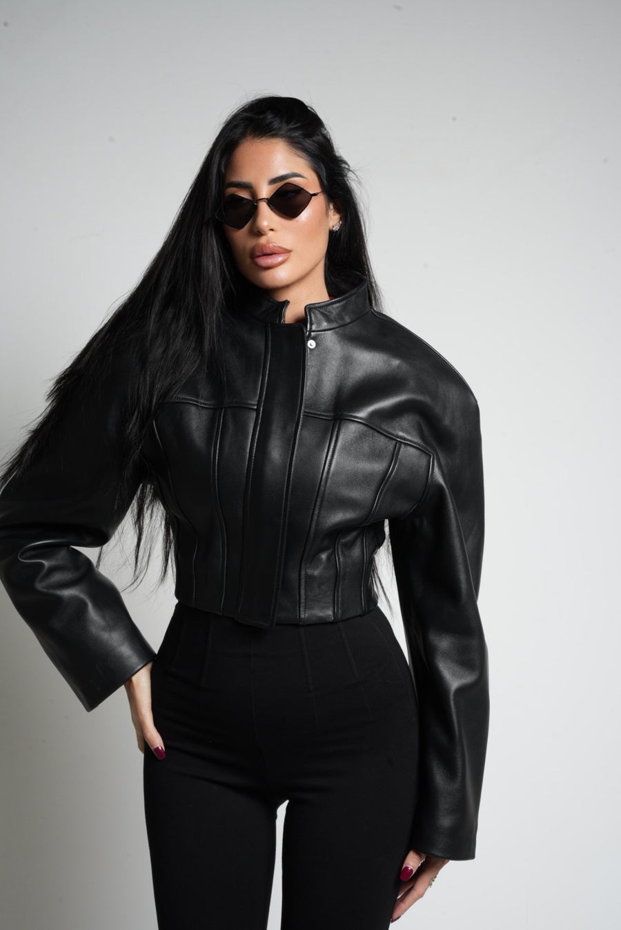 BLAZER TOP SPALLINA NERO