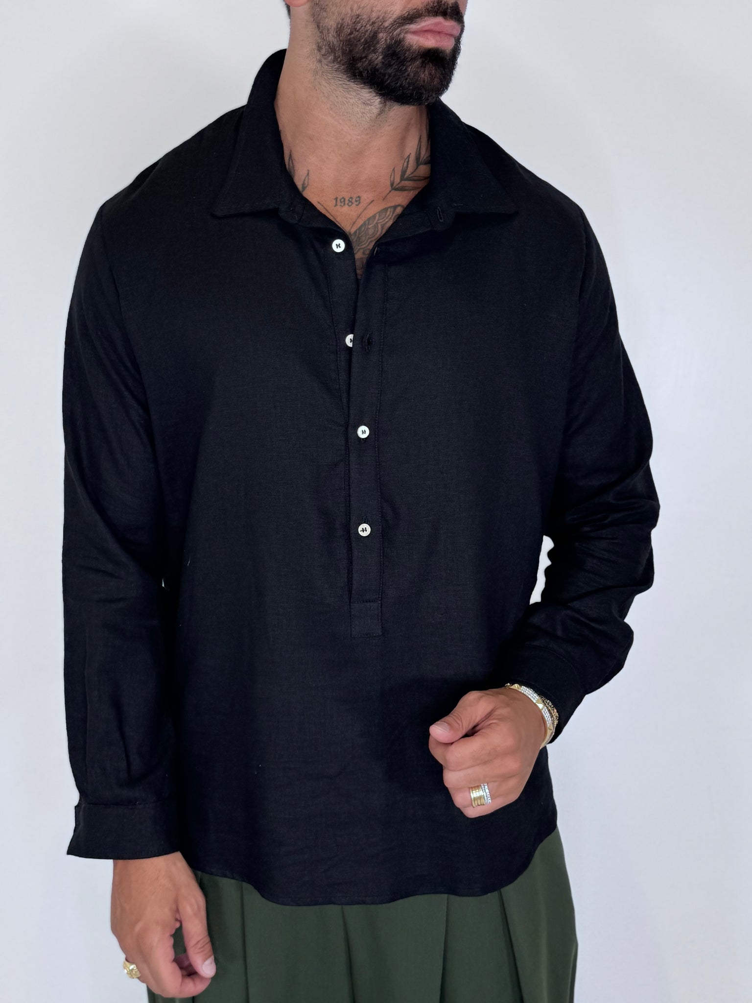 CAMICIA DOLCE VITA NERA