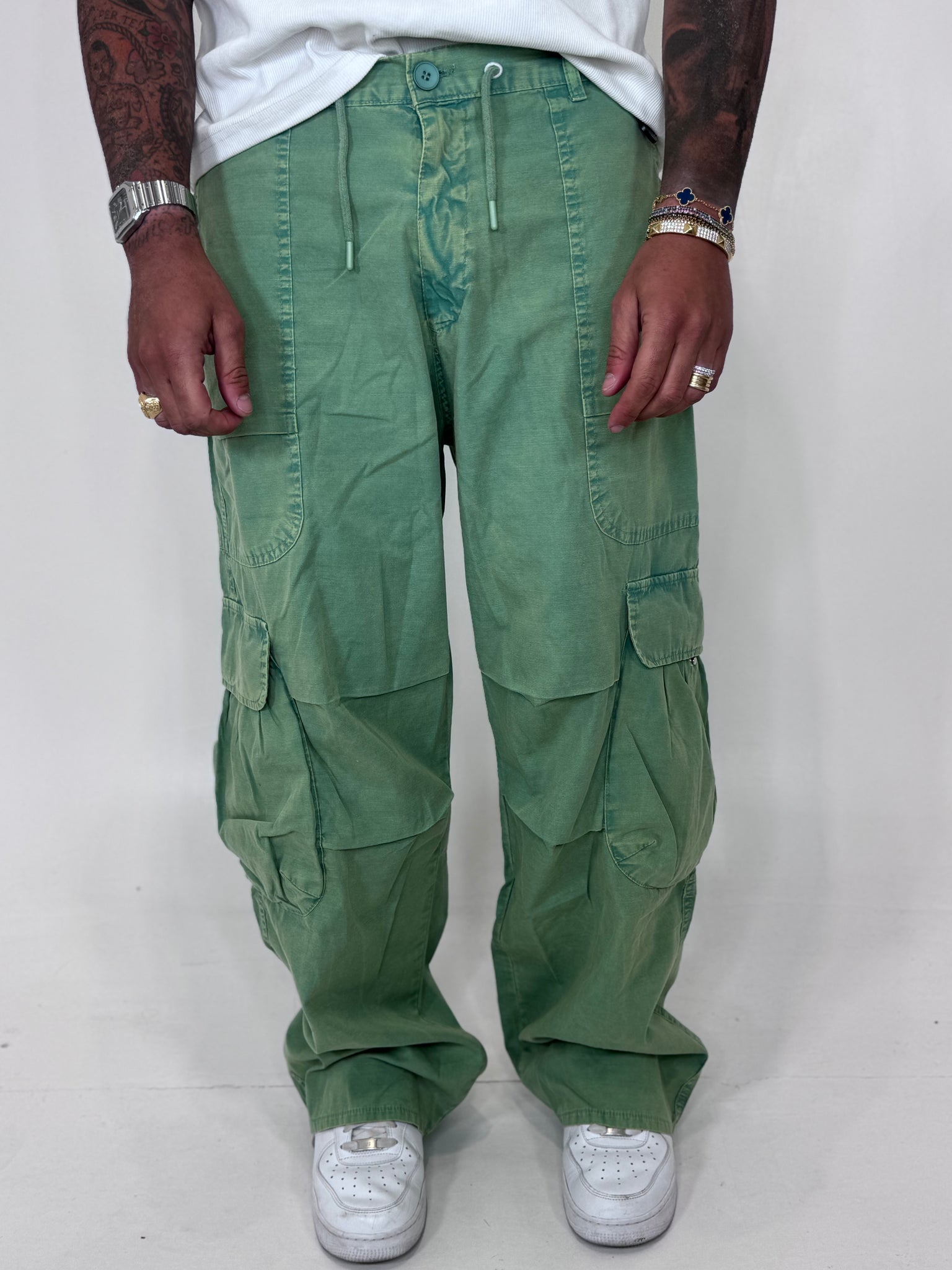 PANT CARGO VERDE ACQUA