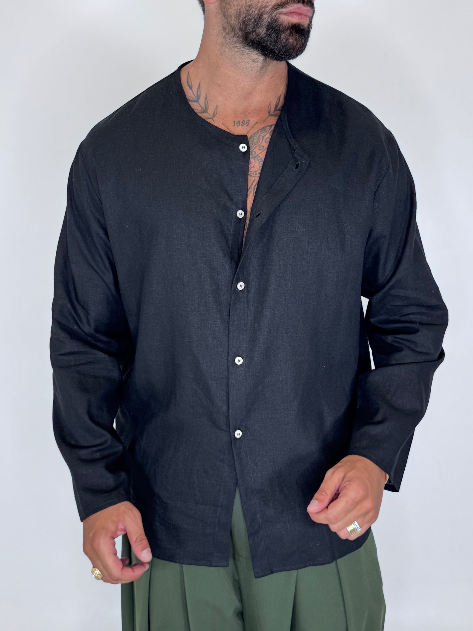 CAMICIA POSITANO NERA
