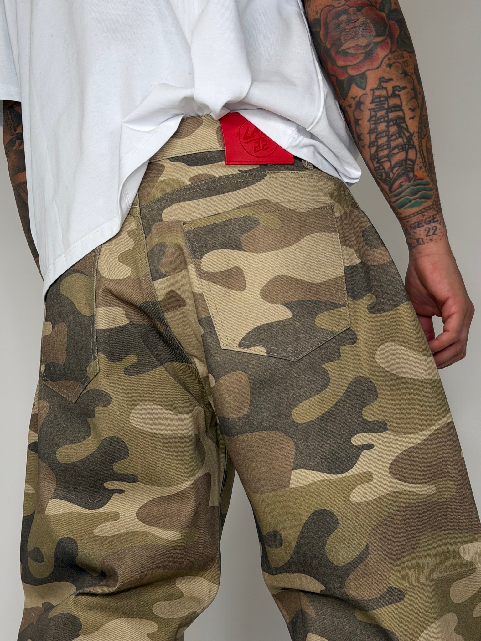 Pantalone Jeans Balloon Mimetico