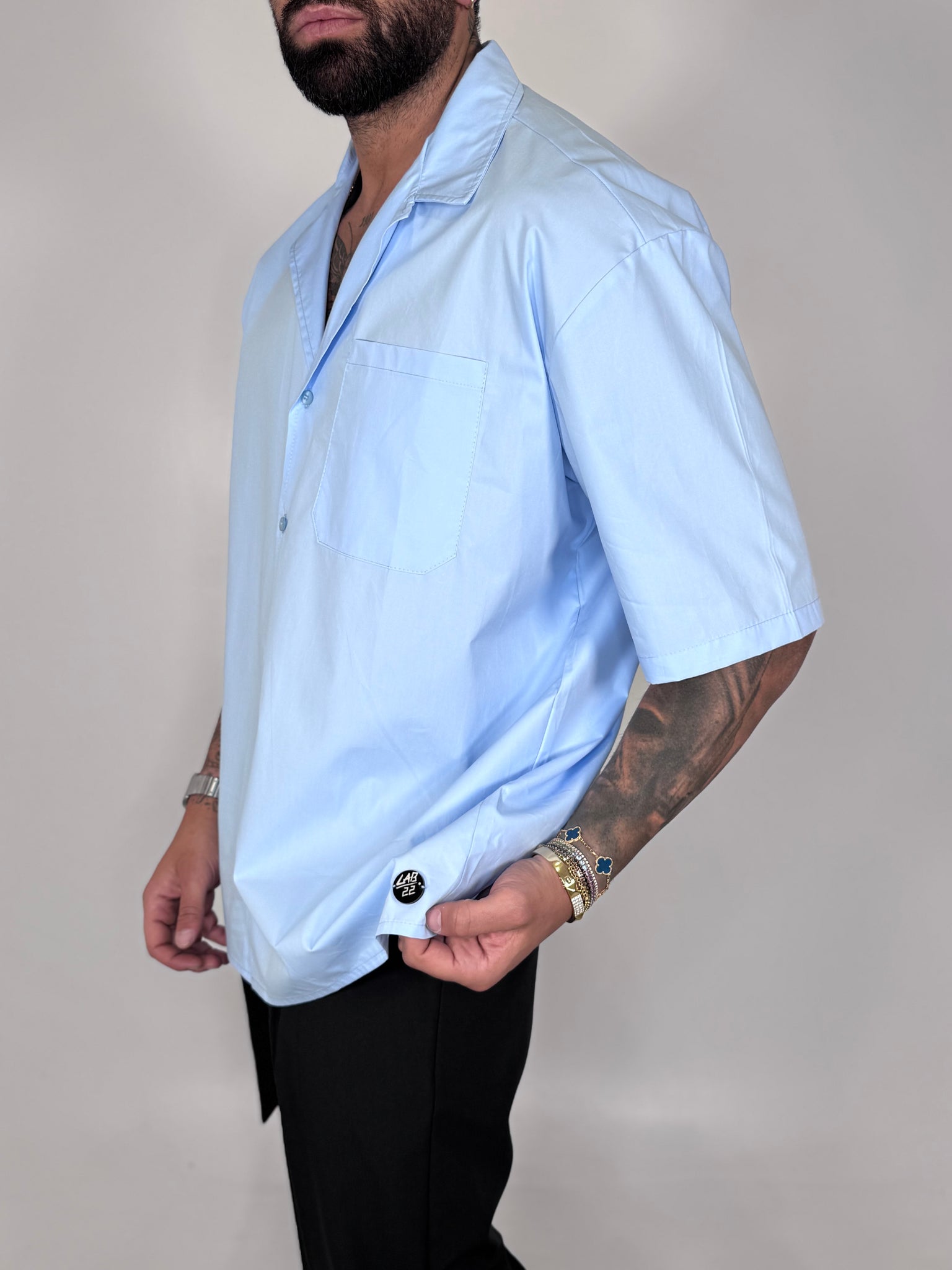 CAMICIA SHANGHAI LAB22 AZZURRA