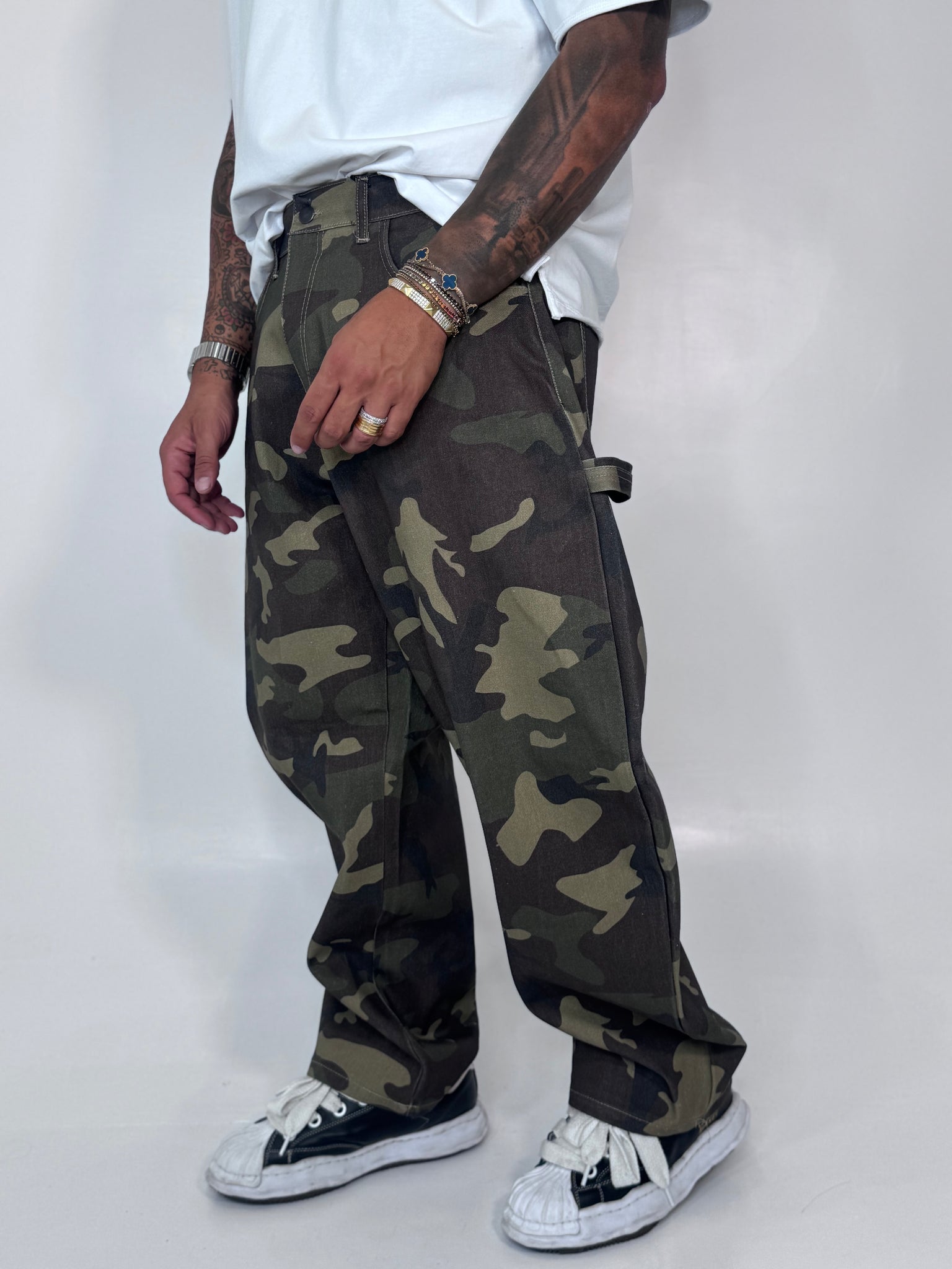 Pantalone Jeans Balloon Mimetico