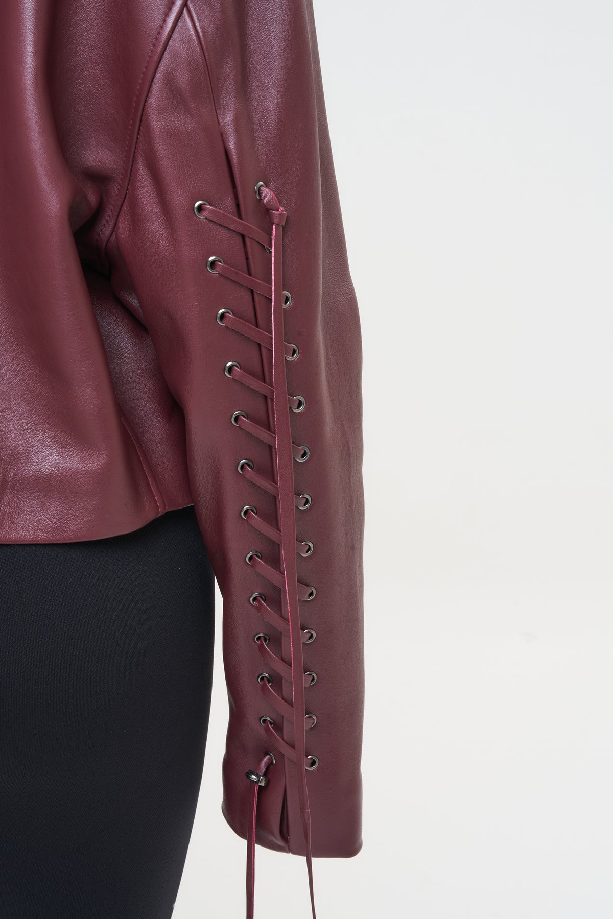 CHIODO IN PELLE LONDON LACCETTI BORDEAUX - lab22shop