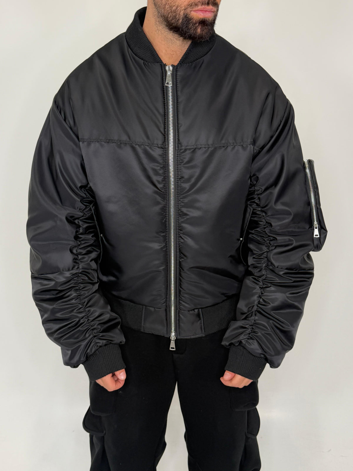 Bomber con manica a riccio - lab22shop