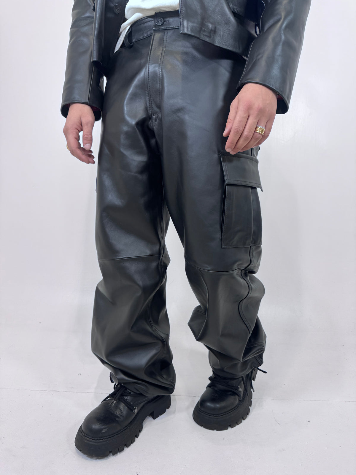 CARGO IN PELLE NERO - lab22shop