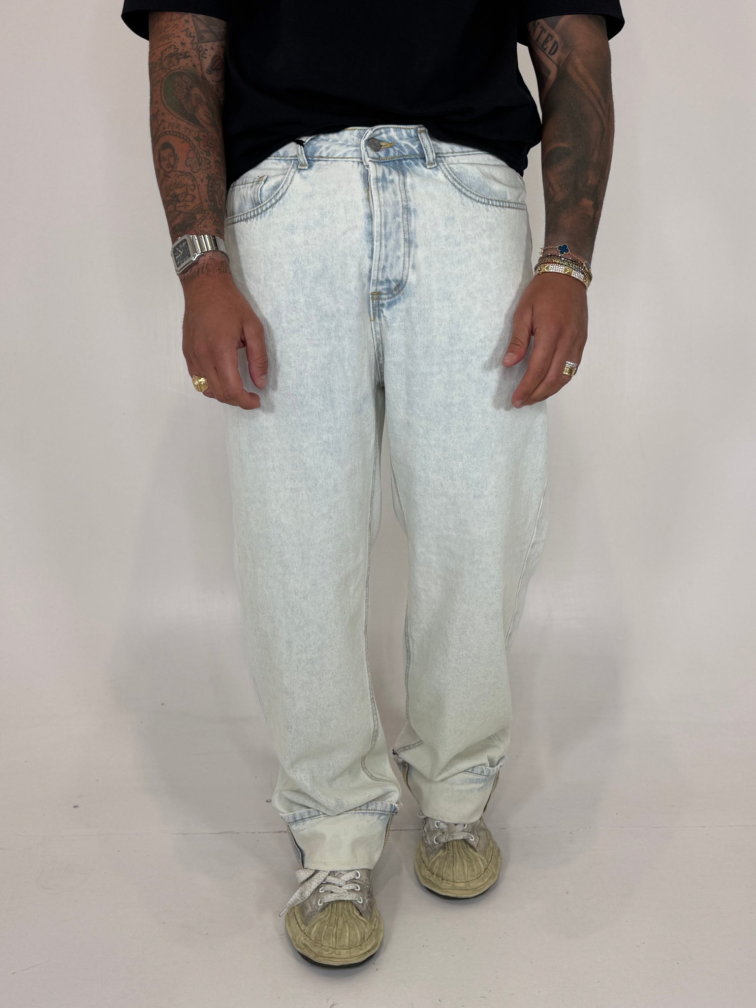 JEANS LAVAGGIO CHIARO PIEGONE