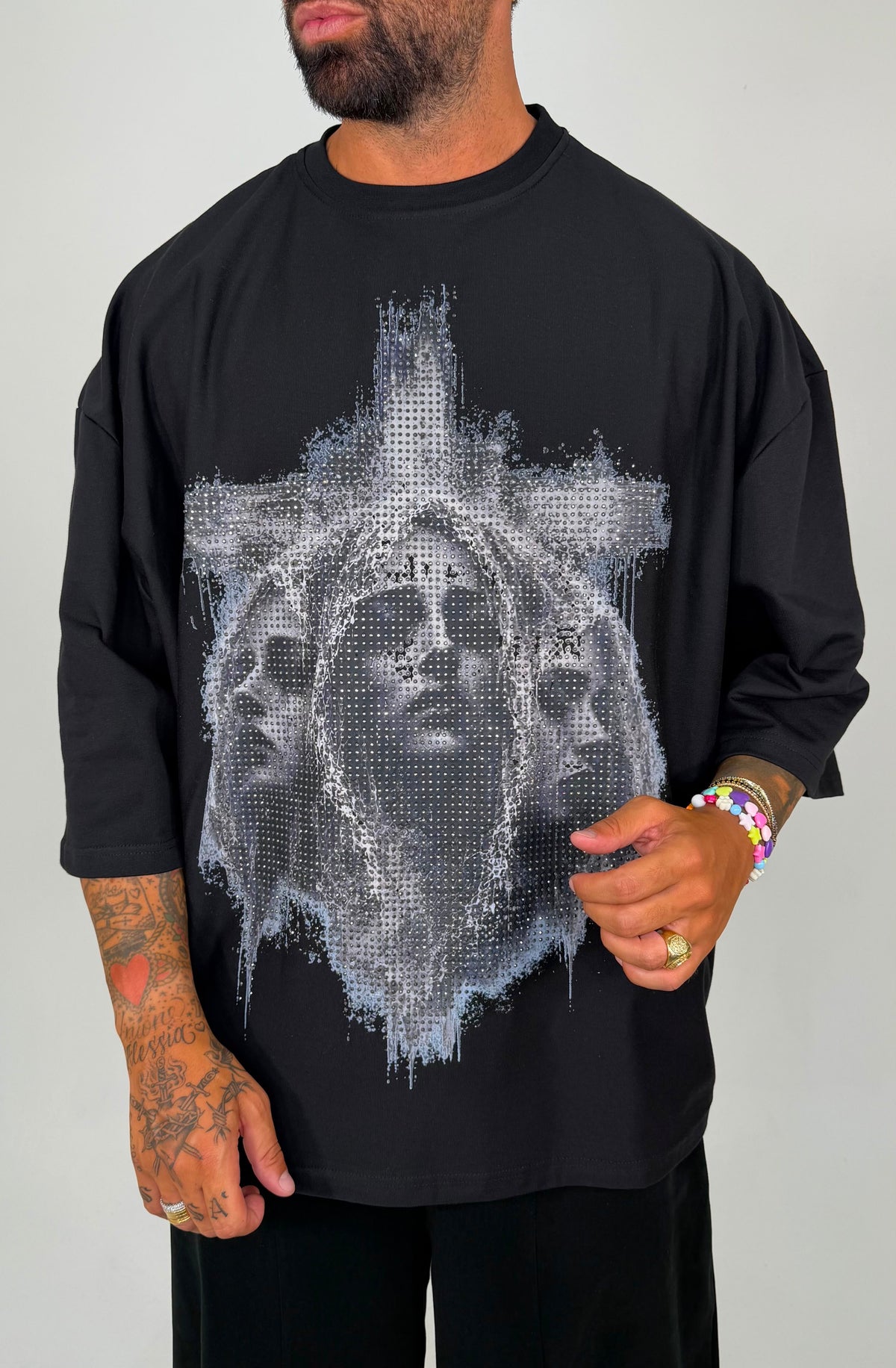 T-SHIRT DIVINE CON STRASS - lab22shop