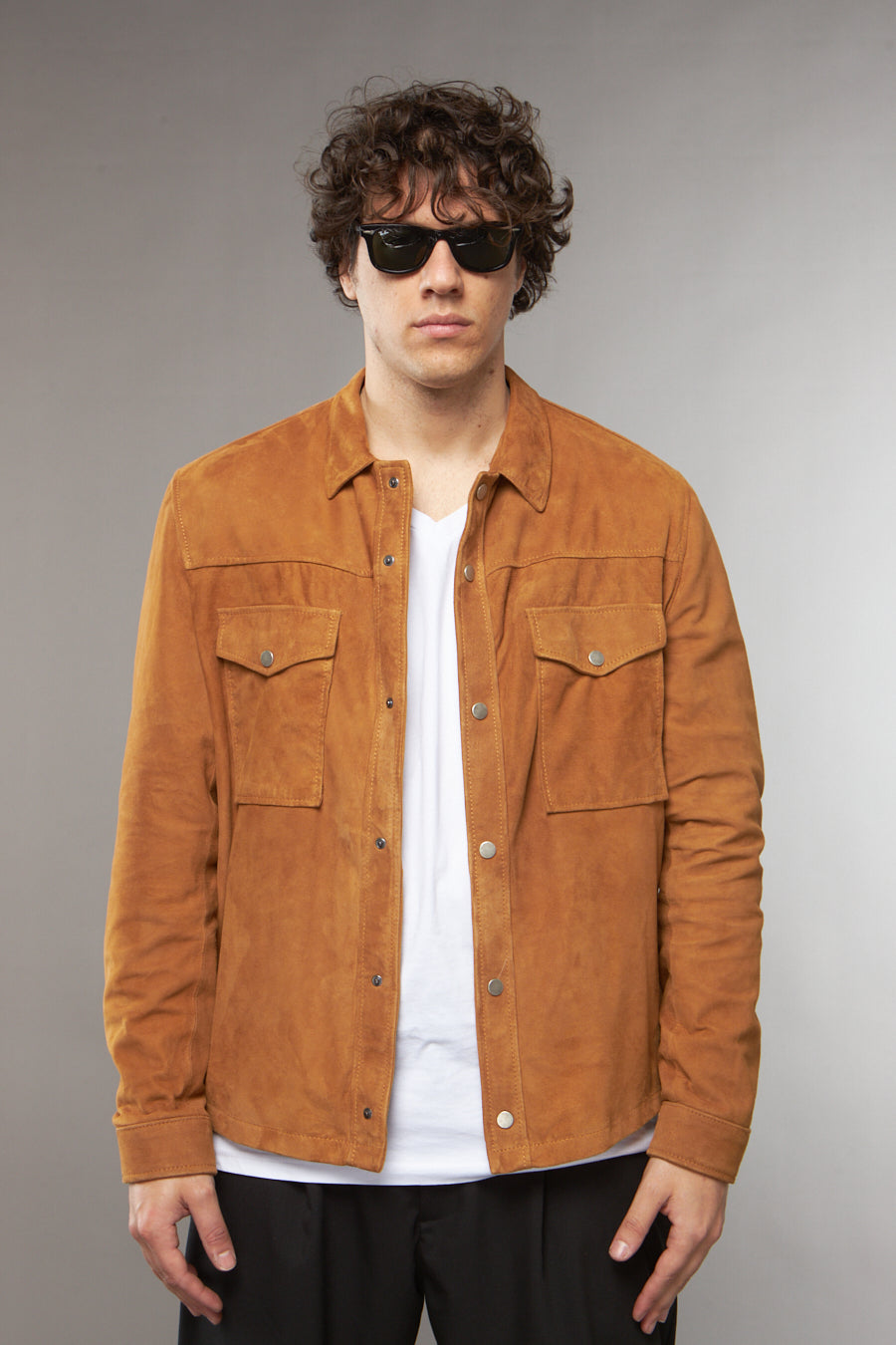 CAMICIA CAMOSCIO TABACCO - lab22shop