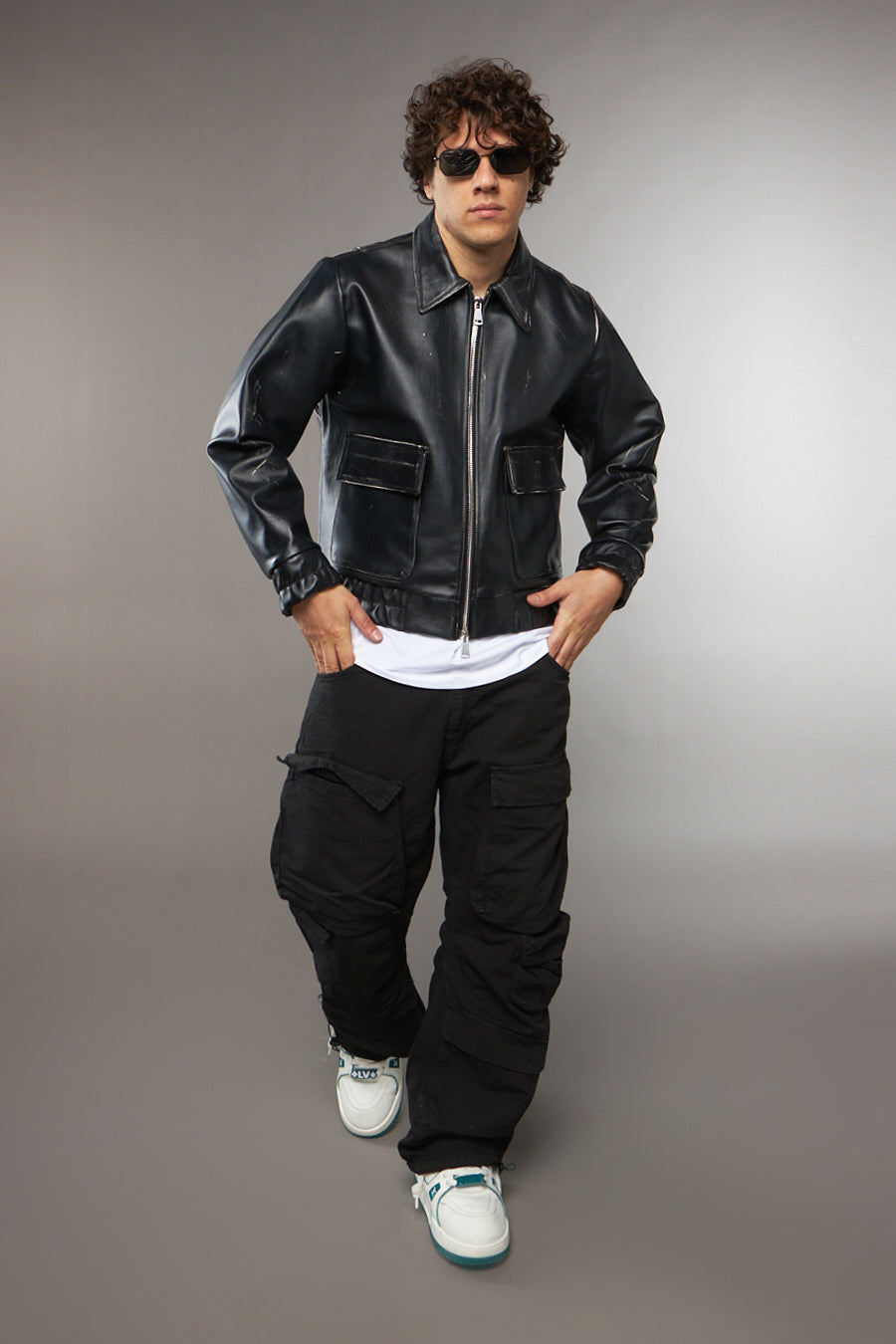 BLAZER COLLO CAMICIA EFFETTO CONSUMATO - lab22shop