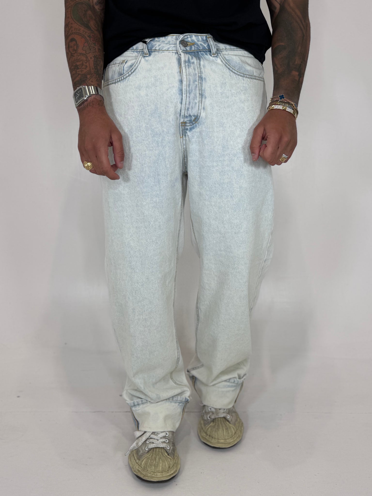 JEANS LAVAGGIO CHIARO PIEGONE