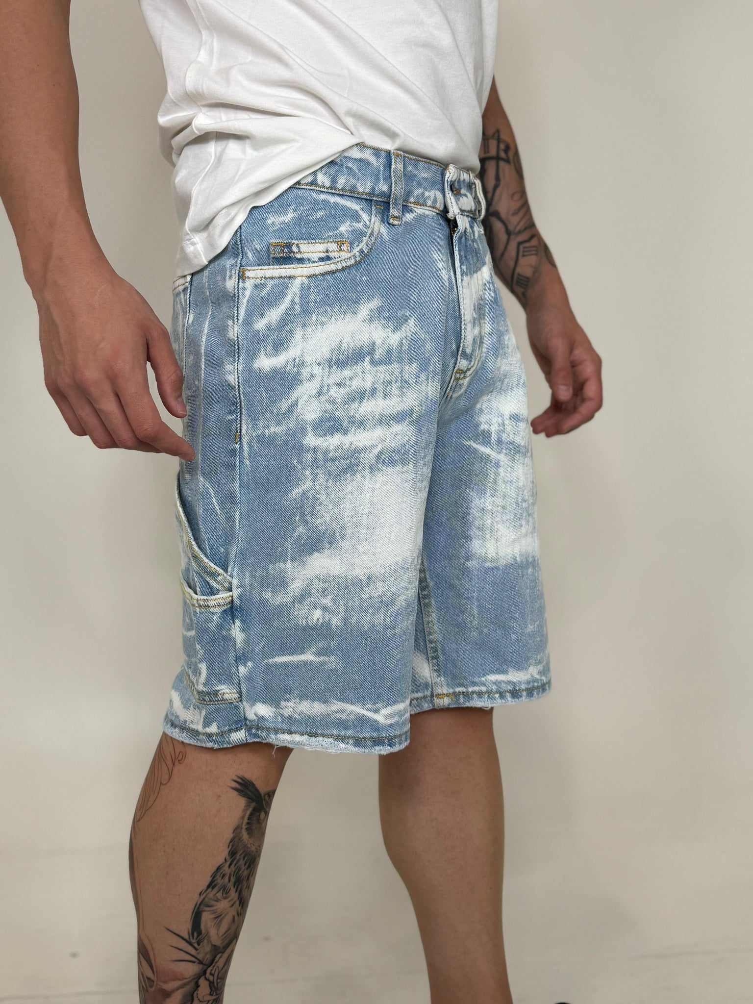 Bermuda denim chiaro sfumato